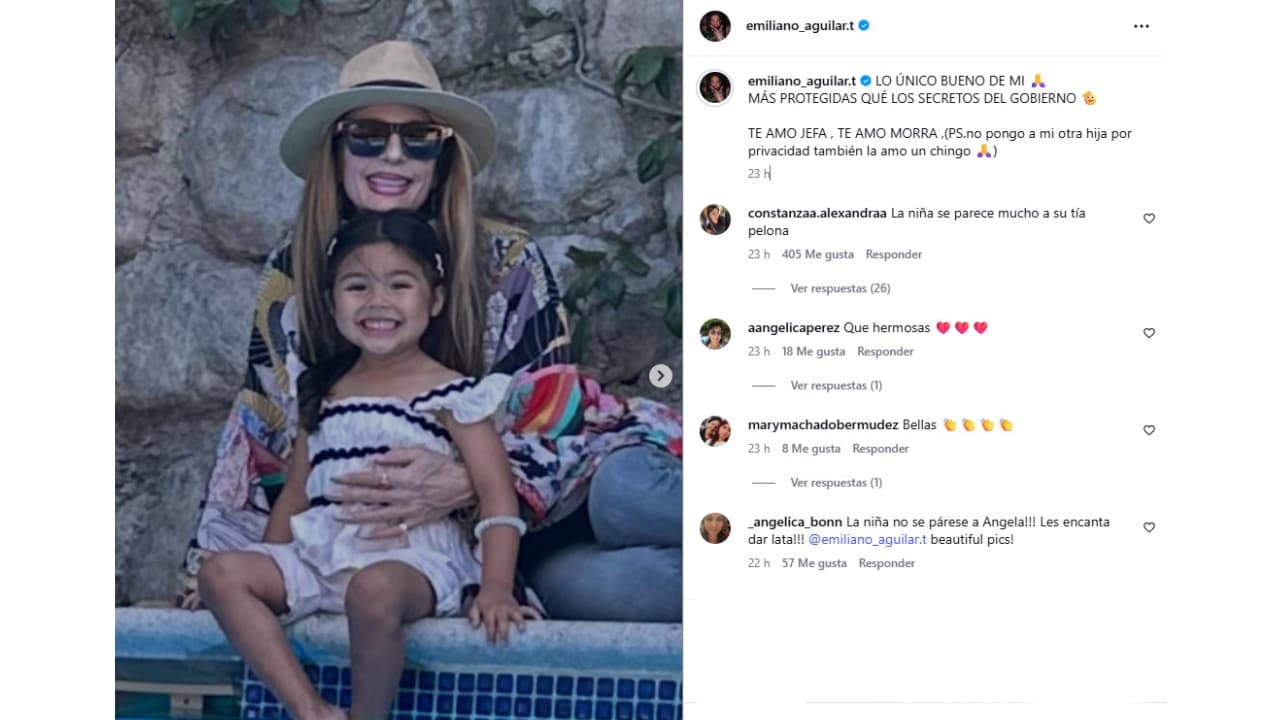 Emiliano Aguilar dedica tierno mensaje a su madre y a su hija mayor.