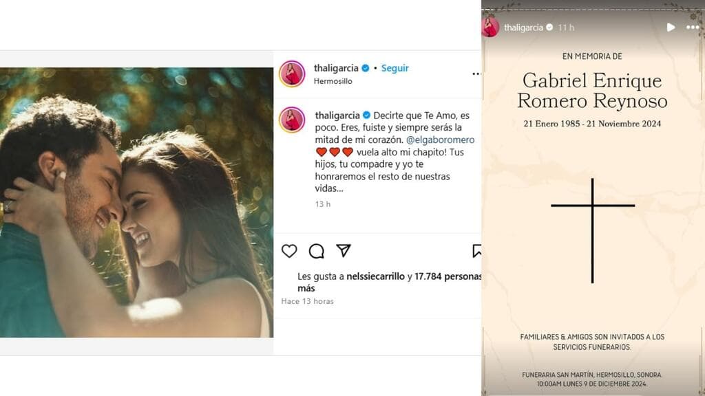 Thalí García despidió con amoroso mensaje a su ex y padre de su hija.