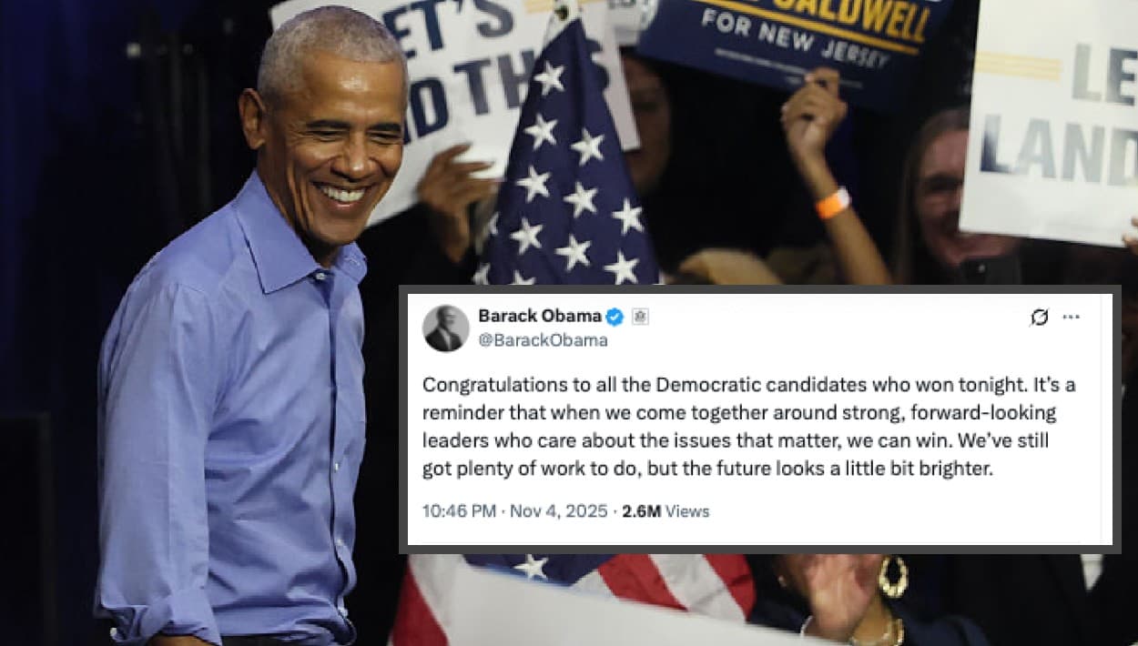 El expresidente demócrata Barack Obama felicitó a todos los candidatos demócratas por sus victorias en esta jornada electoral.