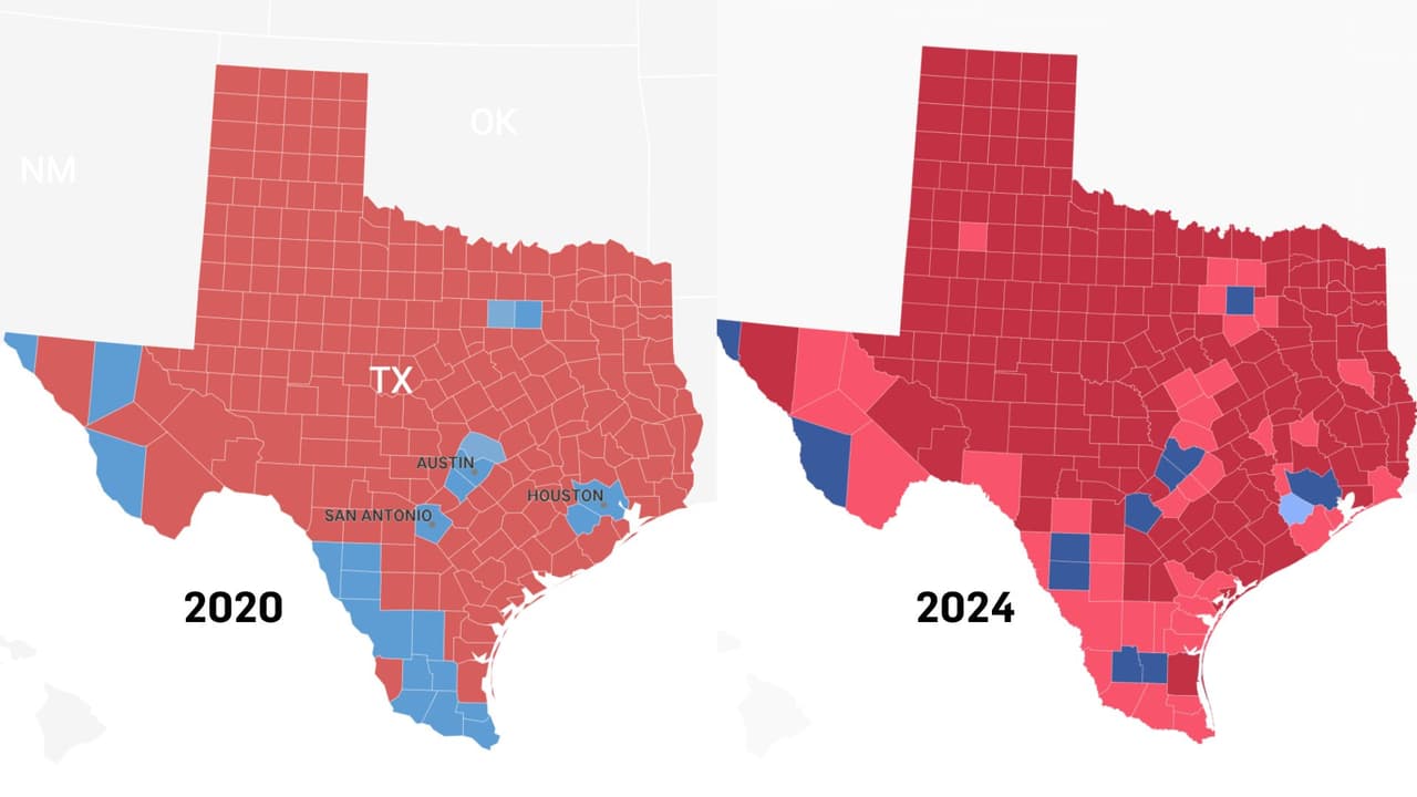 Una frontera roja: cómo Donald Trump volteó varios condados en Texas con alta población latina