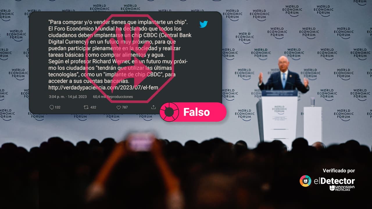 El Foro Económico Mundial NO pide que te implantes un “chip" para hacer compras