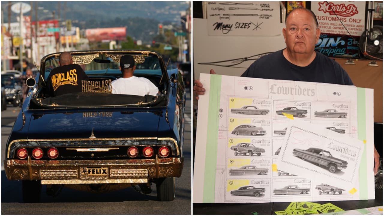 “Es arte sobre ruedas”: hispano deja su sello en las nuevas estampillas de EE.UU. con los lowriders
