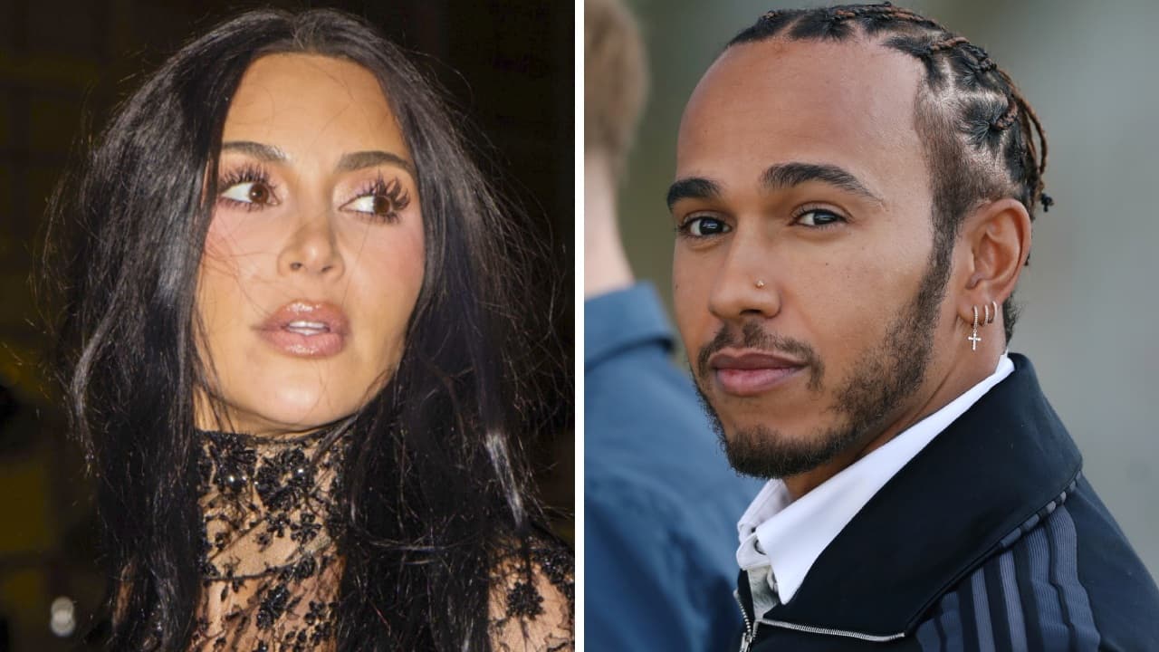Revelan lo que Lewis Hamilton le habría dicho a Kim Kardashian en el Super Bowl: supuestamente hubo coqueteo