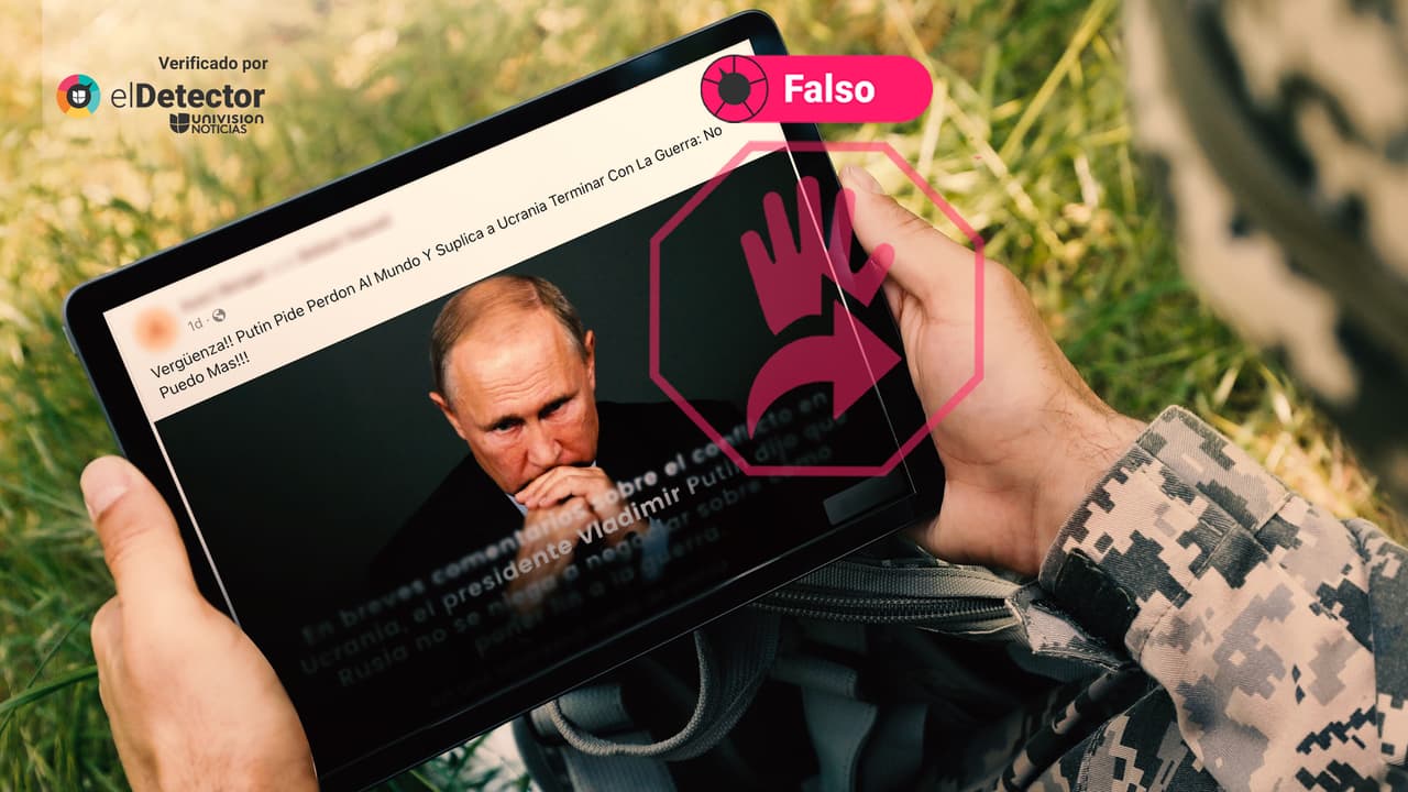 Es falso que Putin “pidió perdón al mundo” y “suplicó” a Ucrania terminar con la guerra, como dice ese video viral