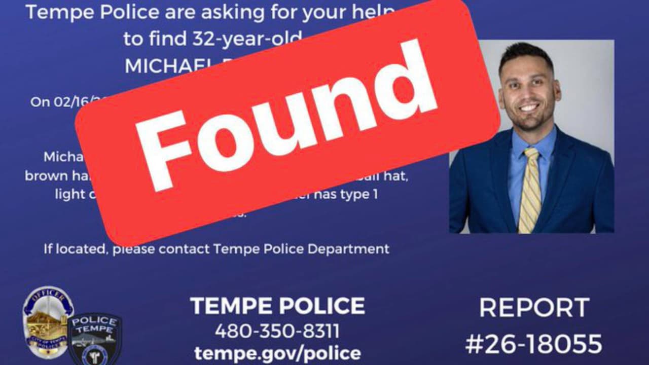 Hallan en Mesa el cuerpo de Michael Bayne, desaparecido en Tempe el 16 de febrero