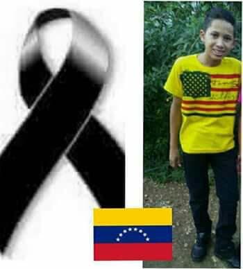 The same night that Colmenares died, the Barquisimeto collective is believed to have killed another person by gunshot:
<b>Bryan Principal</b>. Only 14 years old, he and his three siblings were orphans, so he worked to help the family with expenses. According to information provided by his relatives to the website Pitazo, the young man went out to buy coffee when he was shot.