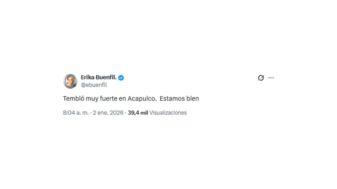 El mensaje de Erika Buenfil.