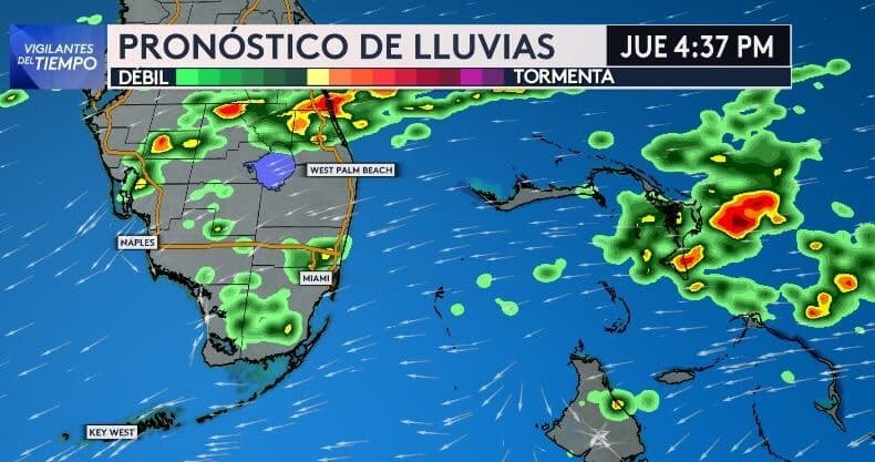 Zona de mal tiempo con posibilidades de desarrollo tropical traerá fuertes lluvias al sur de Florida