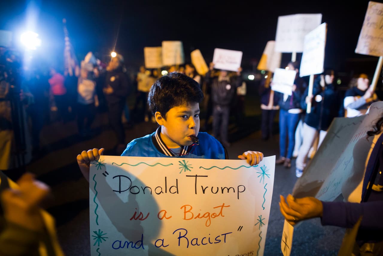 <b>2016 | </b>The 2016 presidential campaign brought the promise of mass deportations and an end to Obama's executive actions. Immigration activists took to the streets and carried out hundreds of protests against the real estate magnate.