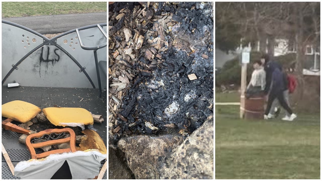 Menores incendian y vandalizan juegos en parque infantil de Falls Township: los busca la policía