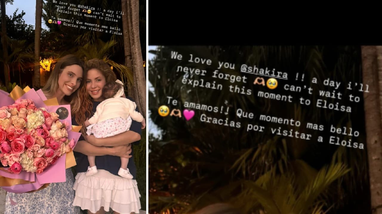 Shakira visitó a la pequeña Eloísa, la bebé de Lele Pons y Guaynaa.