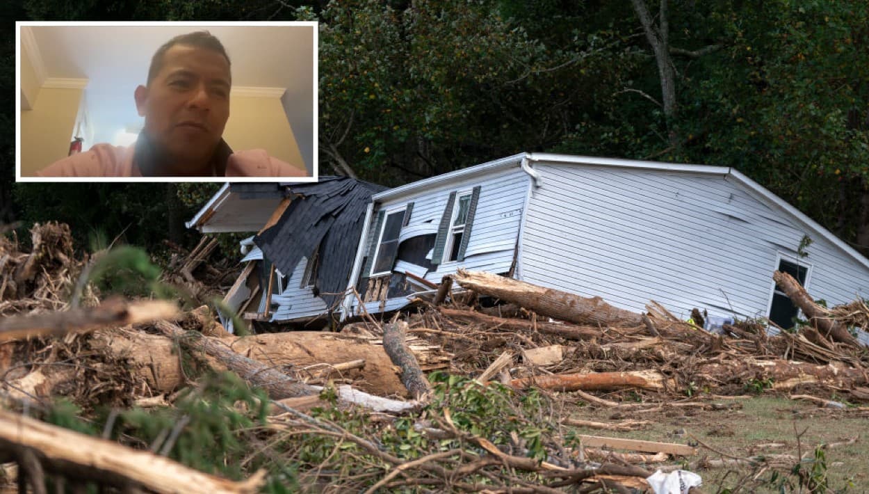 Hispano en Houston busca a su esposa y a su bebé entre cientos de desaparecidos en Carolina del Norte