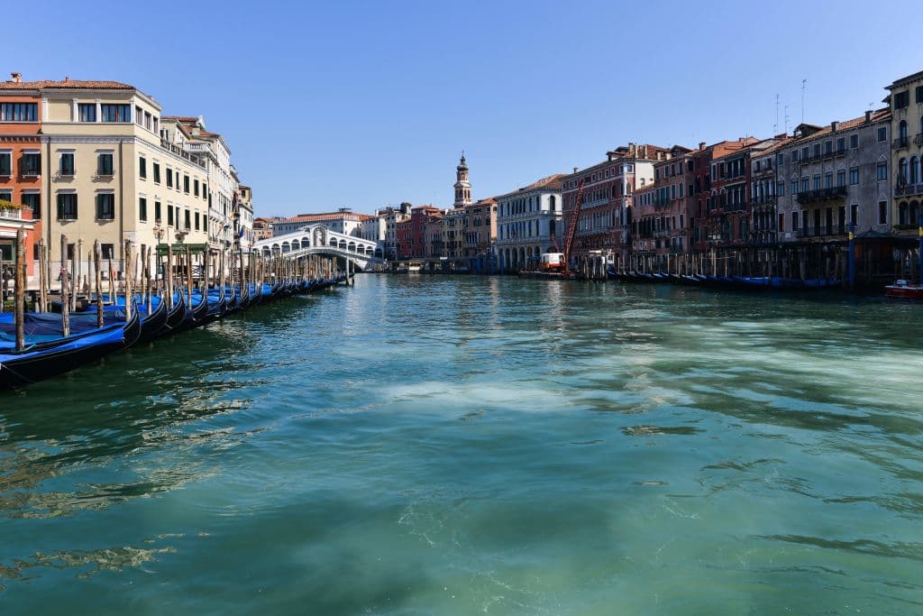 El Gran Canal de Venecia vacío y las góndolas detenidas a un lado. Aunque las personas mayores y aquellas con patologías previas han sido las más afectadas hasta ahora, el director general de la Organización Mundial de la Salud (OMS), Tedros Adhanom Ghebreyesus,
<b>advirtió a los jóvenes que "no son invencibles".</b>