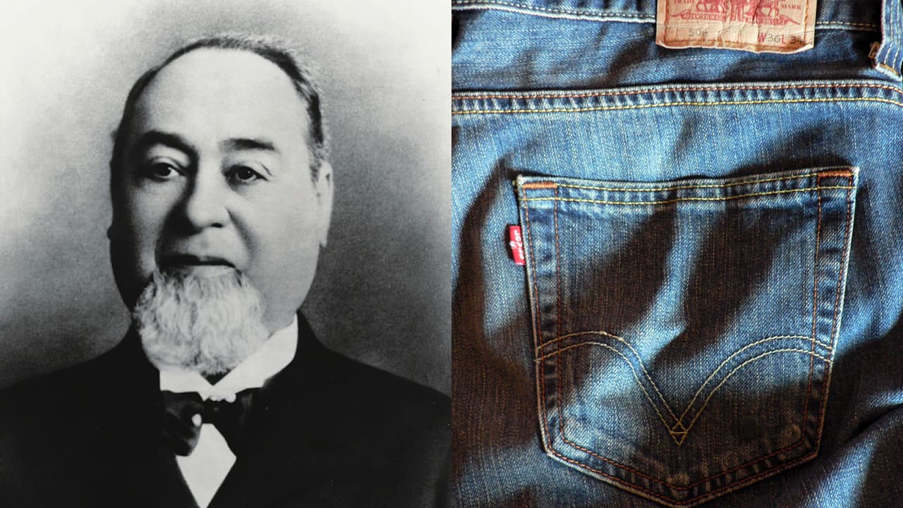 <b>Levi Strauss. </b>The creator of the most American product one can imagine, the Levi's jeans, emigrated from Bavaria to the United States in 1847 without speaking English. In San Francisco he set up a small shop where he sold clothes. He soon discovered that mine workers were shredding trouser pockets and in 1883 he patented the rivet for these garments. That famous gold rivet made itself a symbol of the sturdy pants, the wild west, adventure and the street.