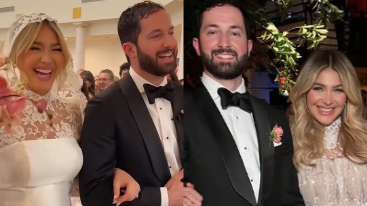 Migbelis Castellanos deslumbra con dos vestidos de novia: así fueron los looks de su boda