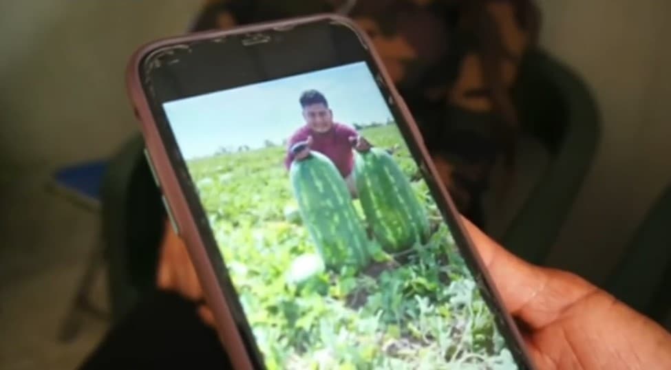 Familiares y seres queridos expresaron su incredulidad al enterarse de la pérdida de sus amigos o parientes. En la imagen,
<b>Evarardo Ventura </b>en un campo de sandías, para mostrarle a su familia el trabajo que hacía.