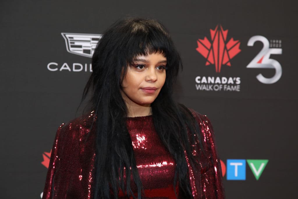 TORONTO, ONTARIO - DECEMBER 02: Fefe Dobson attends the Canada's Walk of Fame 25th Anniversary Celebration at Metro Toronto Convention Centre on December 02, 2023 in Toronto, Ontario. (Photo by Jeremy Chan/Getty Images)