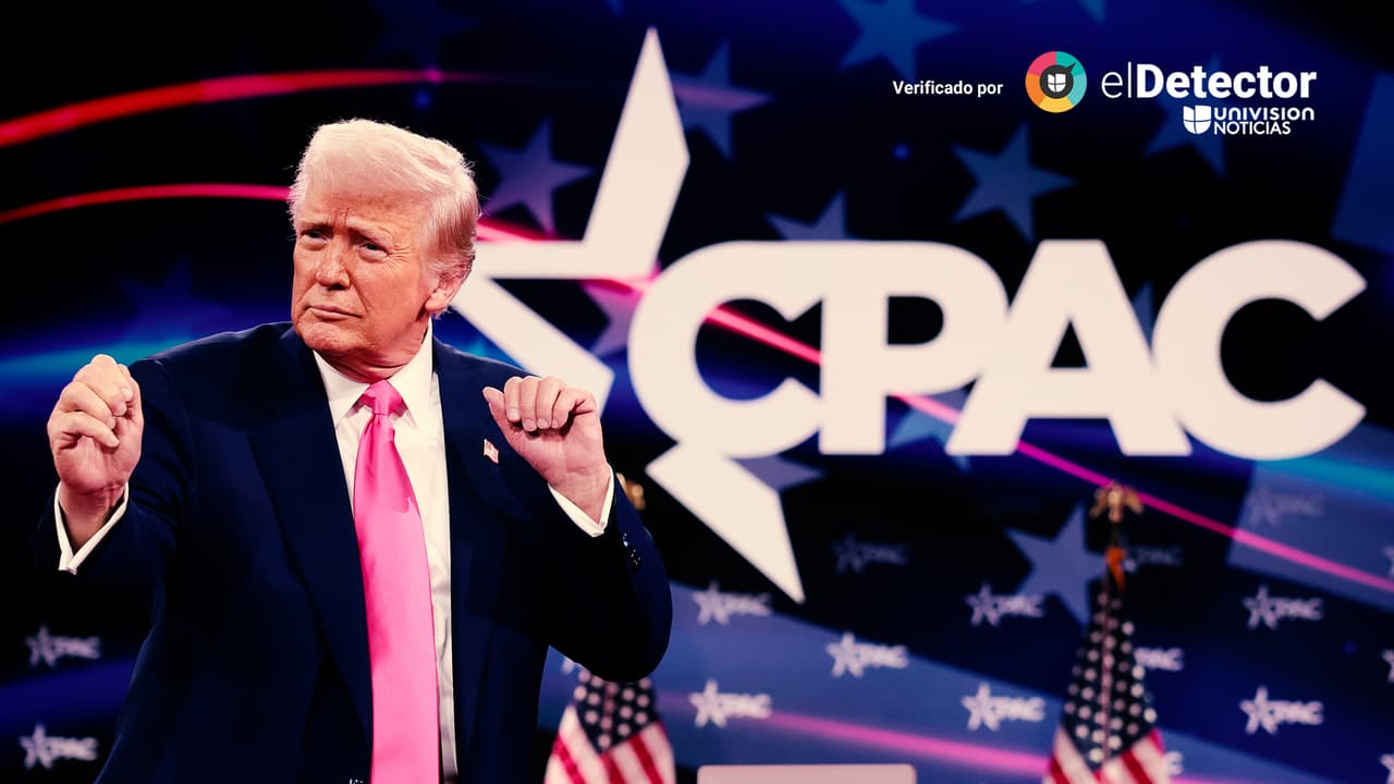 Verificamos a Trump ante la conferencia conservadora este fin de semana: dijo falsedades sobre su triunfo electoral y su popularidad actual