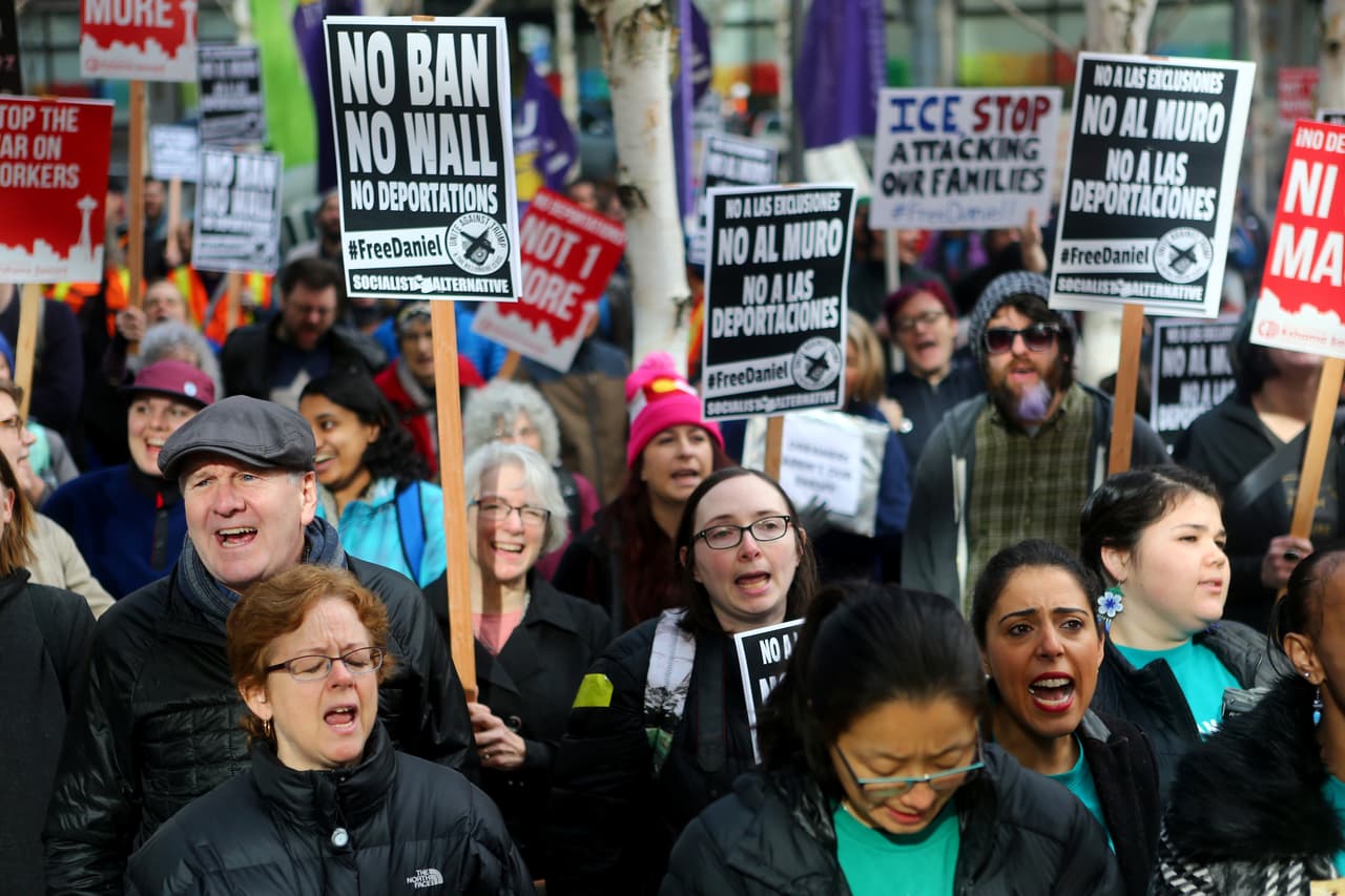 <b>February 17, 2017 | </b>A protest outside the doors of a federal court in Seattle, Washington, against the arrest of Dreamer Daniel Ramirez Medina. Under the new government, several dreamers - whose permit had expired - have been arrested and even deported.