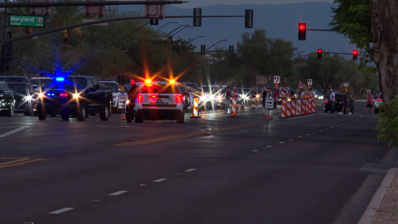Desde las primeras horas de esta jornada, era notoria la
<b>presencia de fuerzas del orden en distintos puntos de Glendale</b>.