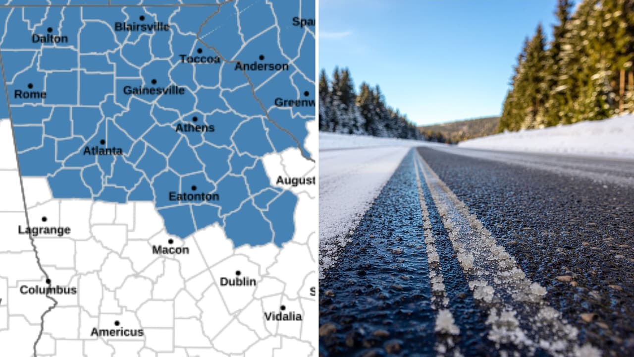 Alerta por tormenta invernal en Georgia se extiende a 58 condados, incluido todo Metro Atlanta