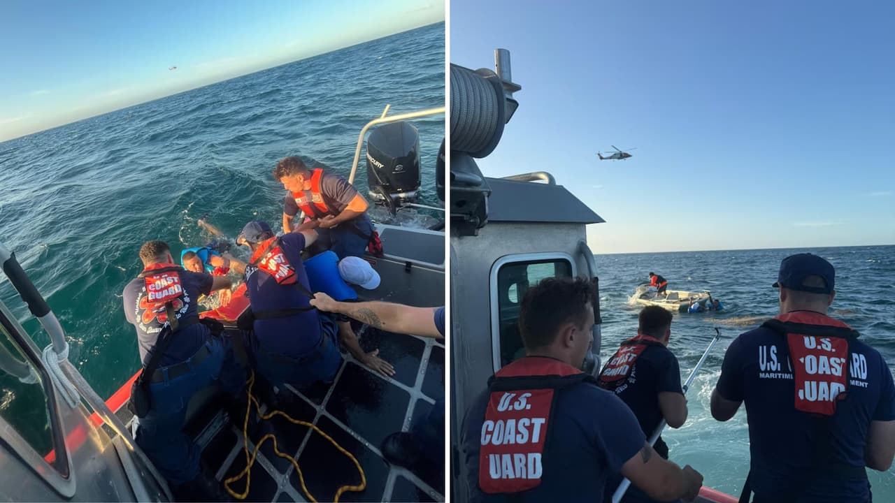 Tres náufragos rescatados en San Juan: uno intentaba sacar el agua del bote con un balde