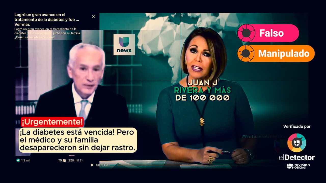 Es falso que Jorge Ramos y María Elena Salinas hayan anunciado el supuesto secuestro del doctor Juan Rivera: el contenido fue manipulado