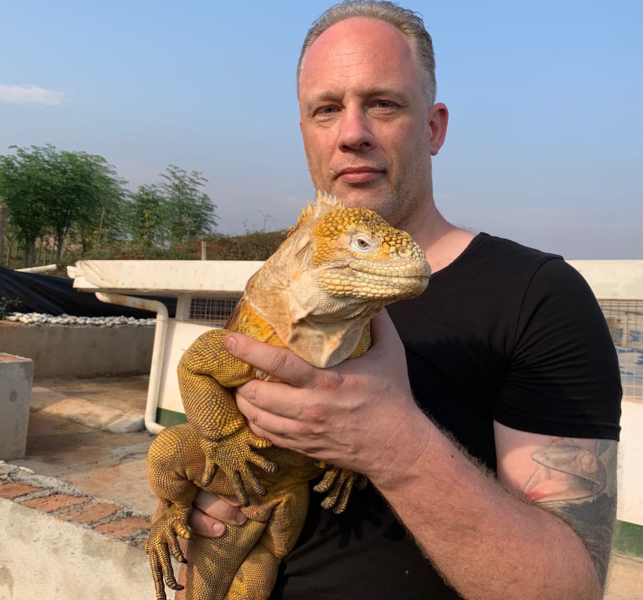 Matthijs Kuijpers con una iguana en sus manos. El proyecto de fotógrafo ha sido financiado en parte por una
<a href="https://www.kickstarter.com/projects/coldinstinct/cold-instinct?ref=76iyuw" target="_blank">campaña de recolección de fondos abierta en Kickstarter</a>, en la que los amantes de las fotografías de reptiles pueden colaborar.