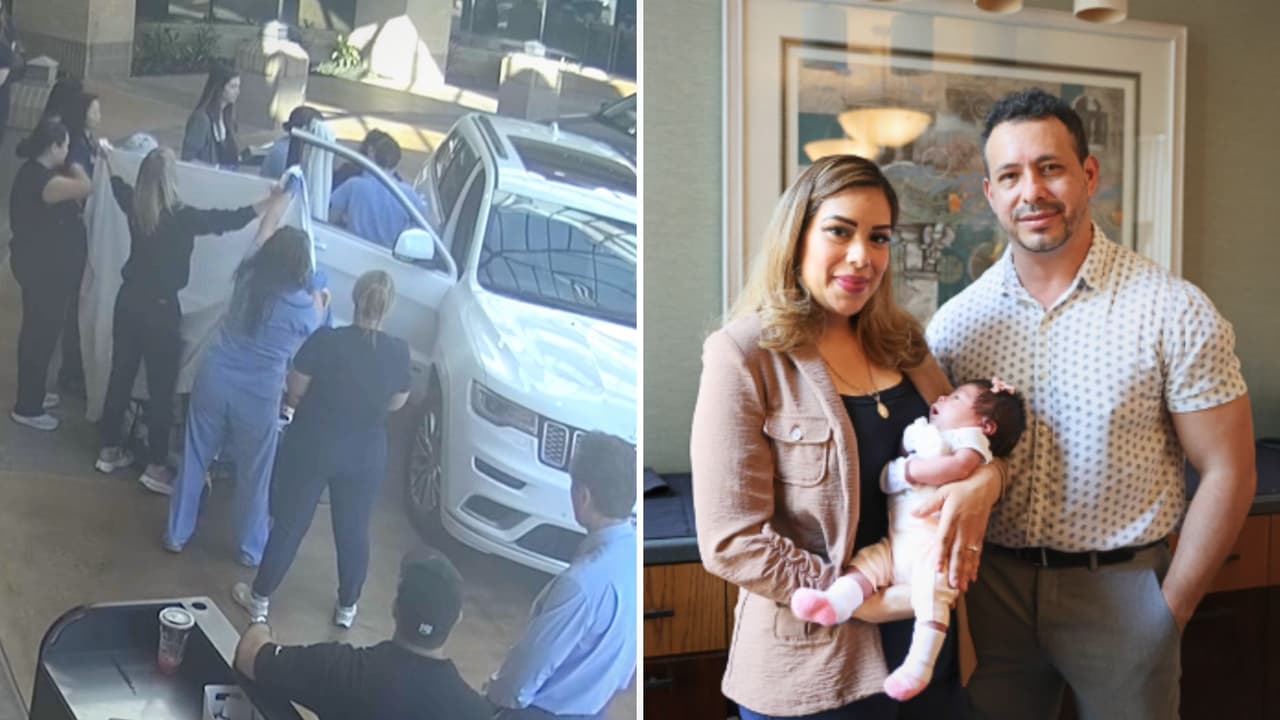 Bebé nace en el estacionamiento de un hospital de Dallas: así fue el parto sorpresivo