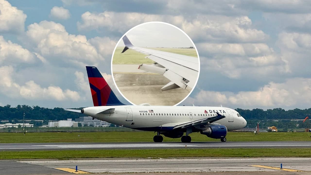 Alerón de avión de Delta se desprende en pleno vuelo: pasajeros graban el momento