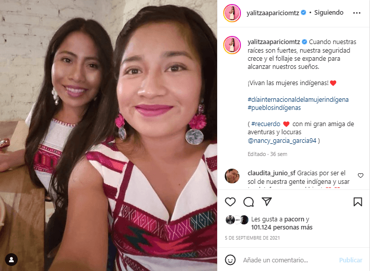<b>#5 Yalitza Aparicio se enorgullece de sus raíces indígenas </b>
<br>
<br>La celebridad es originaria de Tlaxiaco, Oaxaca, y es de ascendencia mixteca. Aunque muchos han hecho énfasis en sus raíces con intenciones de hacerla menos, ella se muestra más que orgullosa de donde viene.
<br>