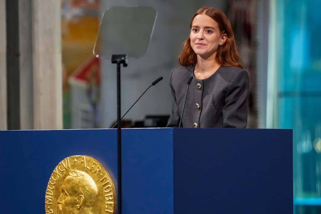 “Venezuela volverá a respirar": hija de María Corina Machado recibe el Nobel de la Paz