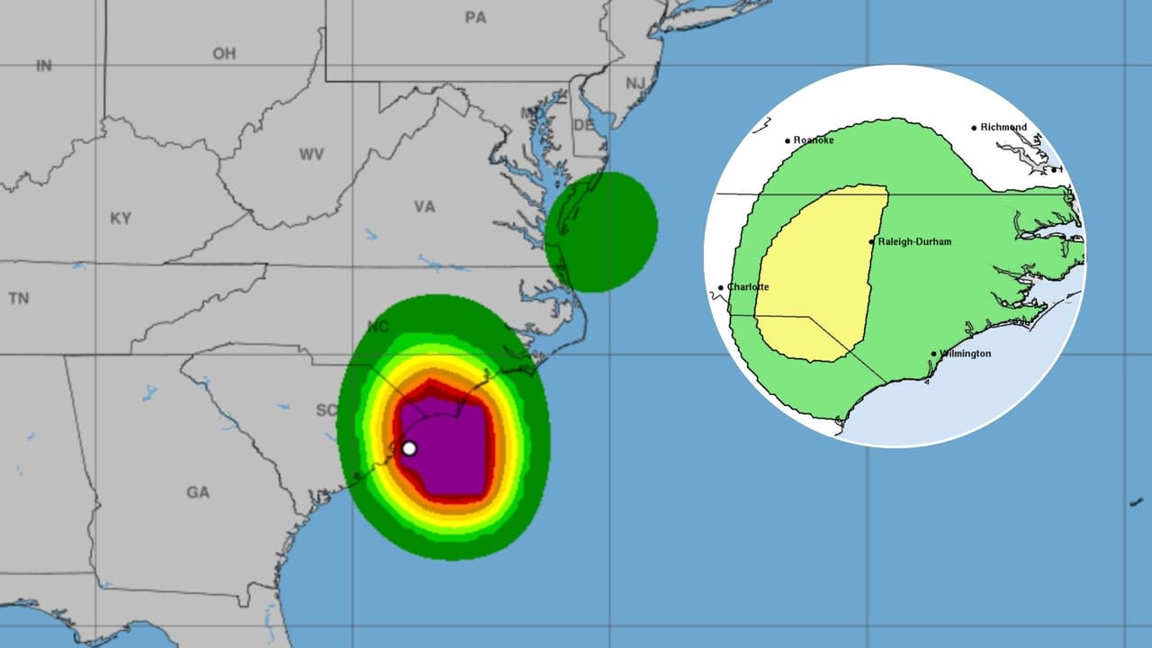 Chantal toca tierra en Carolina del Sur y amenaza con inundaciones repentinas a Carolina del Norte