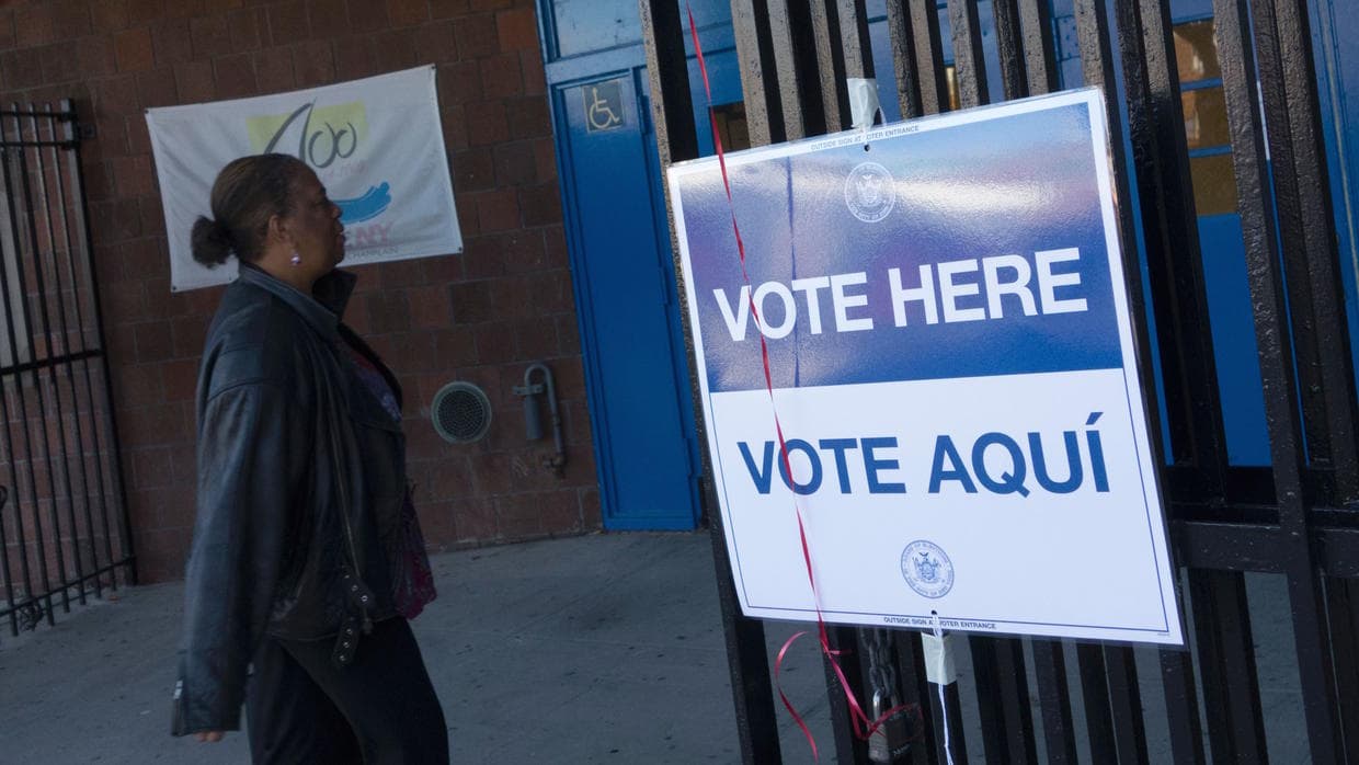 A polling place in the Bronx, New York.