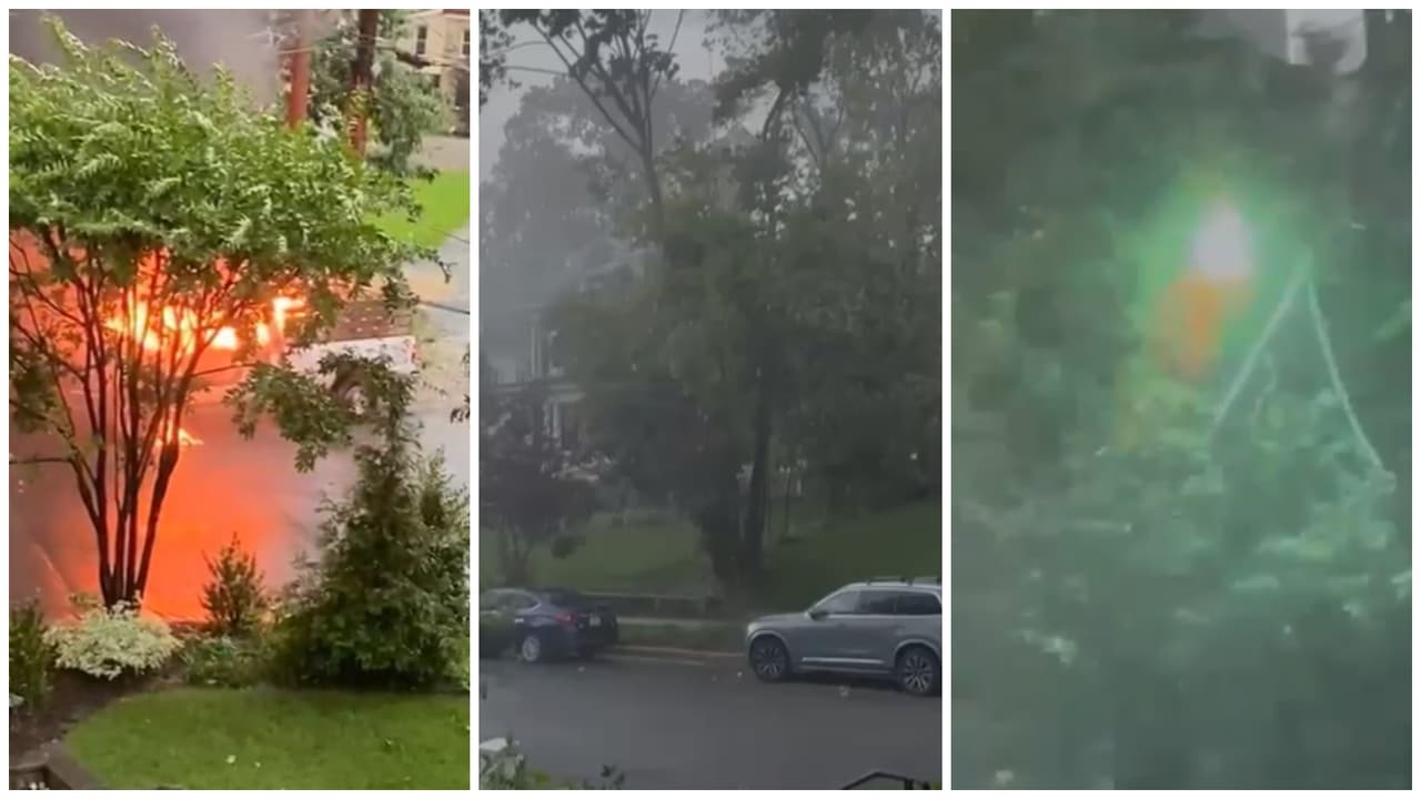 Tormenta severa con vientos destructivos tira árboles y causa incendios en el DMV