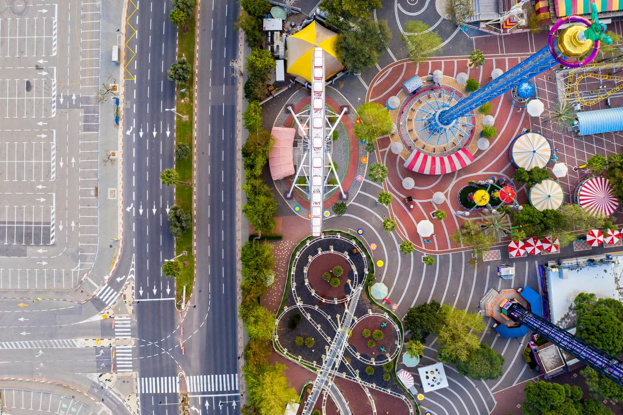 Un parque de diversiones en Tel Aviv, Israel. 4 de abril.
<br>