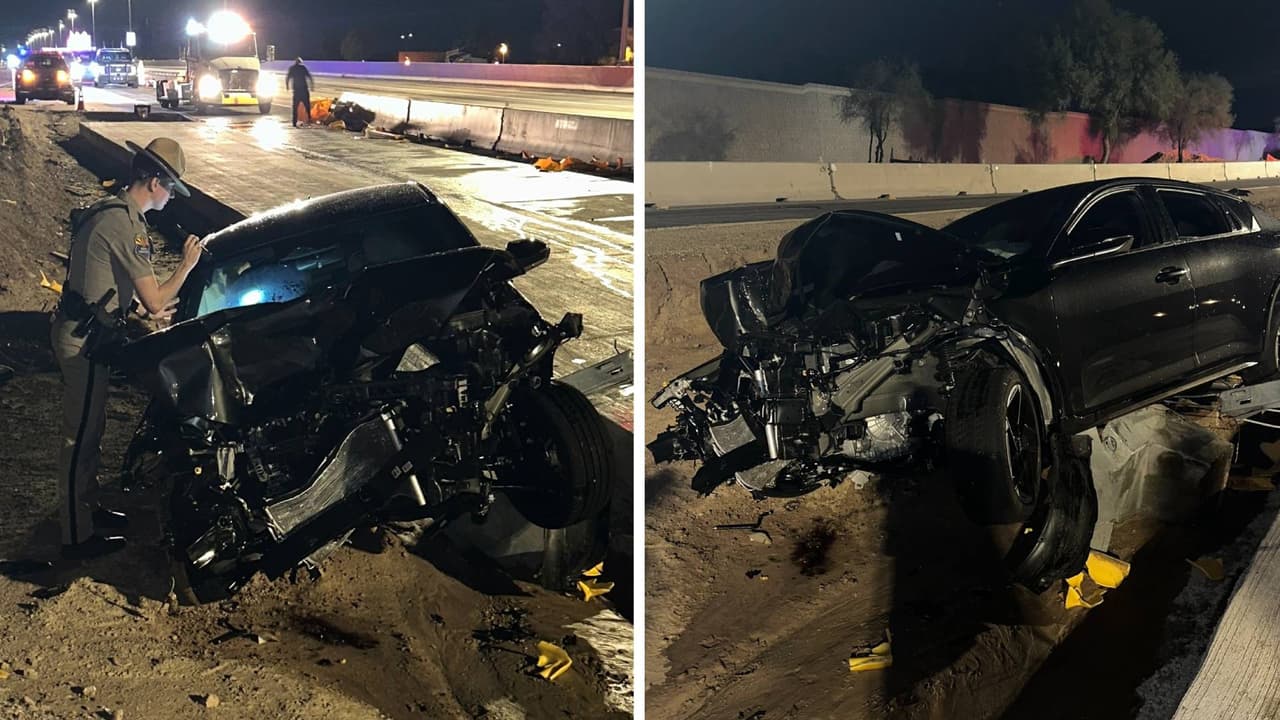 Otro menor ebrio al volante: atravesó una zona en construcción antes de chocar en Glendale