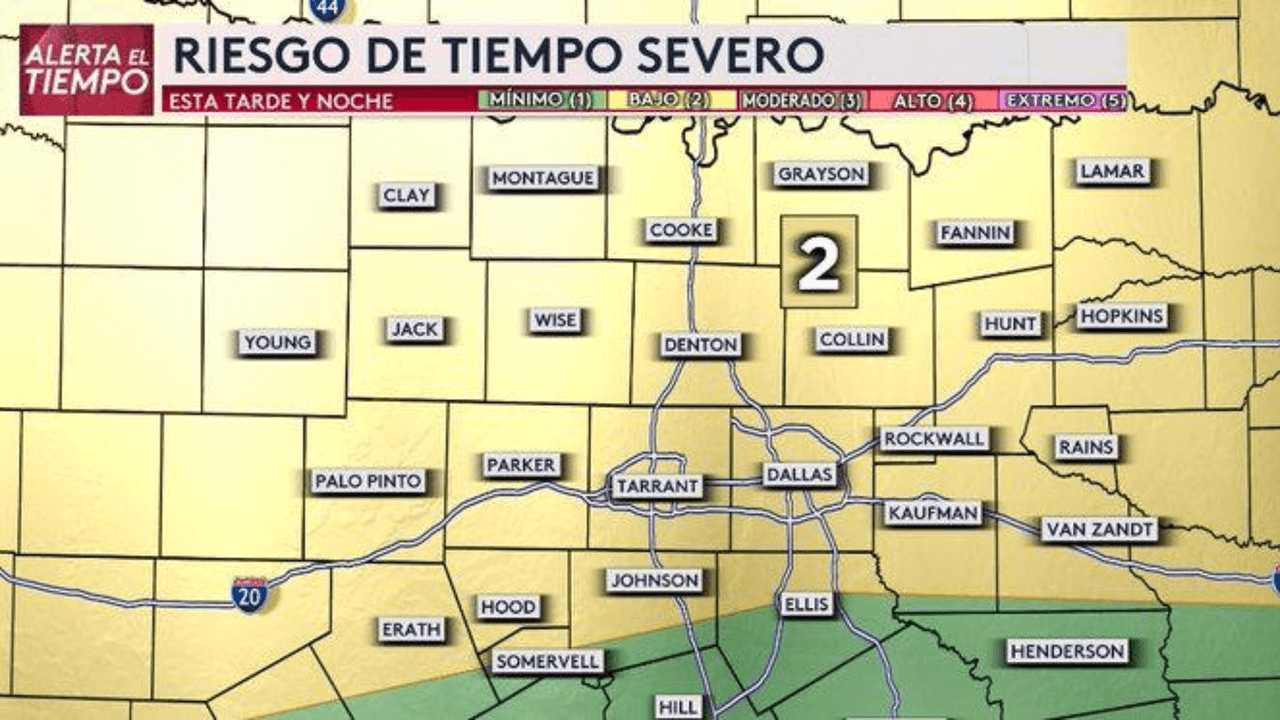 Aumenta el riesgo de tiempo severo esta noche para el Metroplex