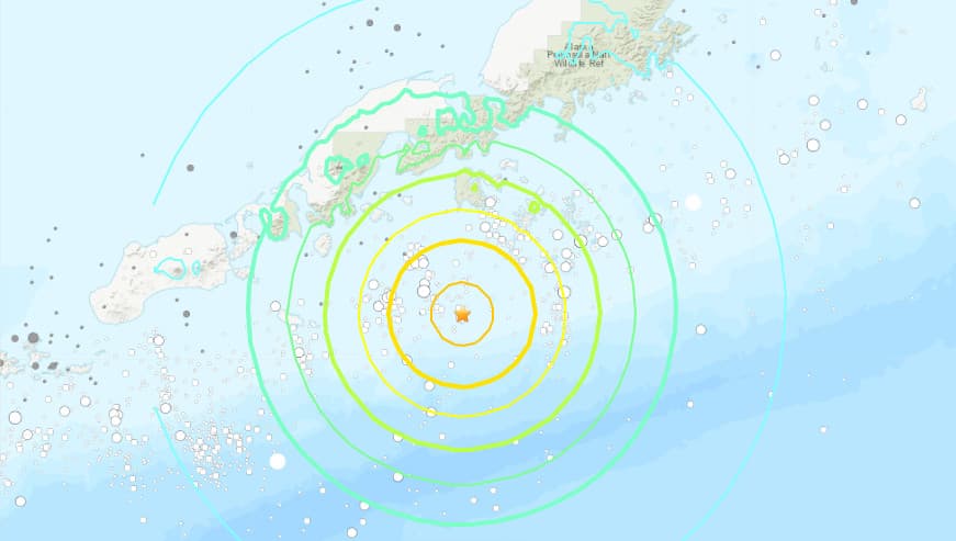 Un fuerte sismo de 7.2 sacudió la península de Alaska