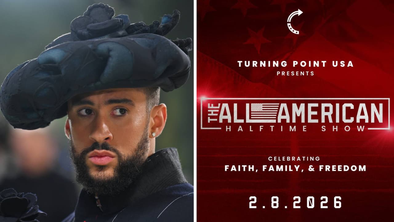 El medio tiempo de Turning Point USA: Anuncian alternativa “estadounidense” al show de Bad Bunny en el Super Bowl