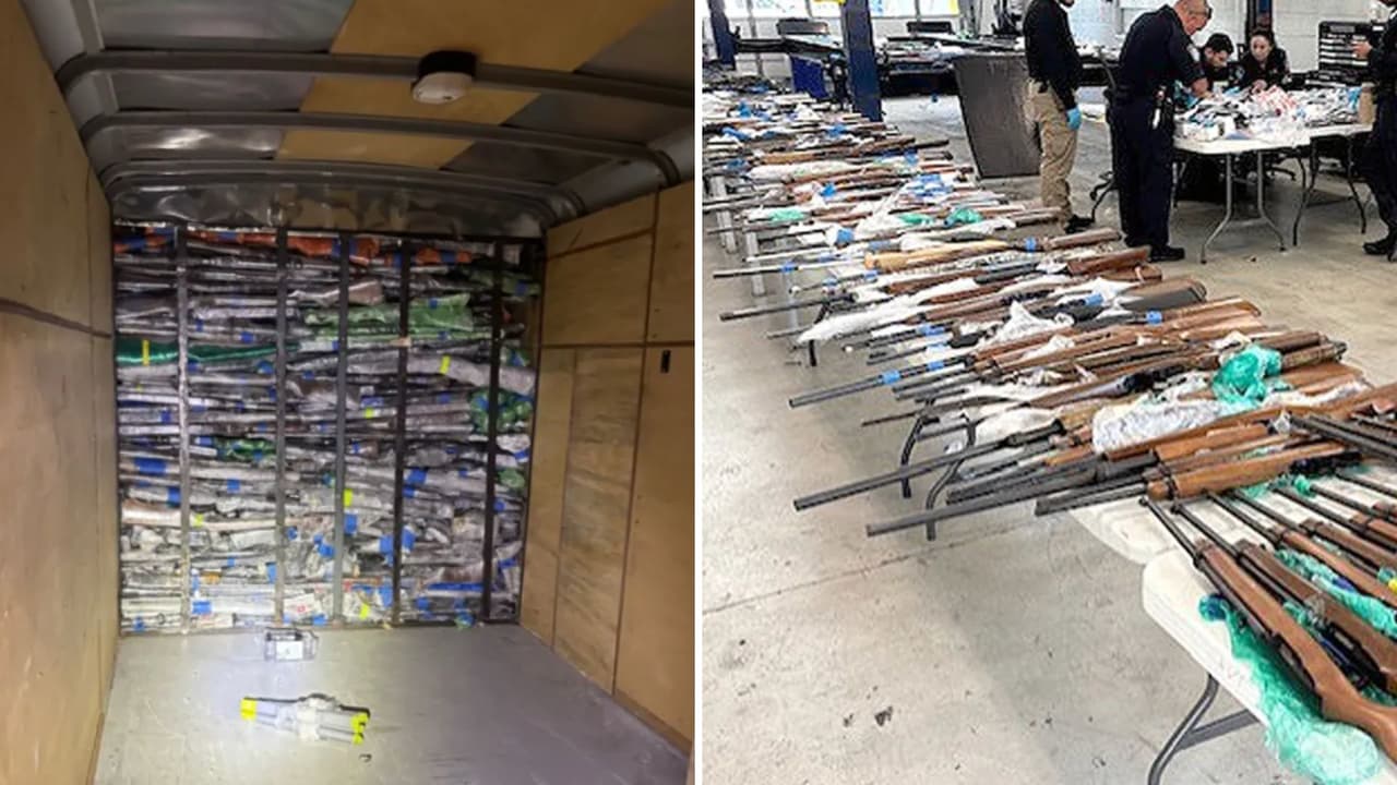 De camino a México: ICE y CBP incautan 400 armas de fuego ocultas en paredes de remolques en cruce fronterizo