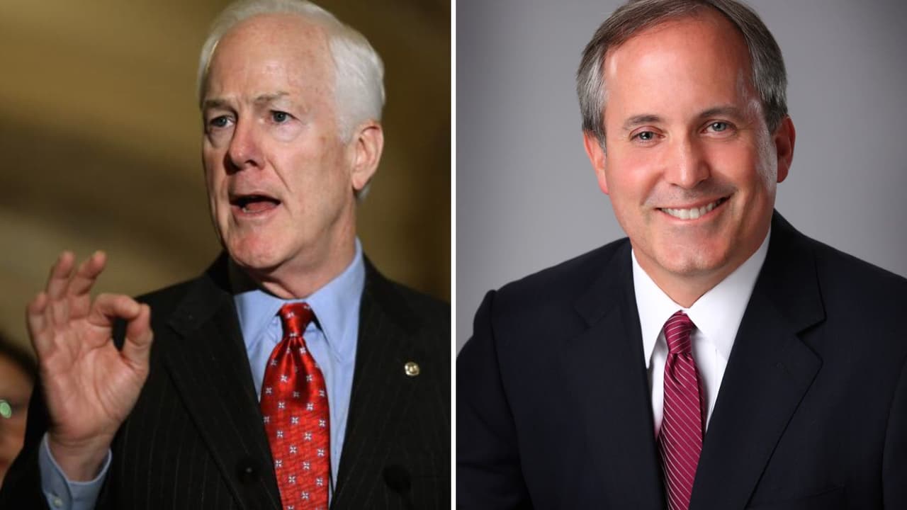 Cornyn y Paxton van a segunda vuelta para definir primaria republicana al Senado por Texas