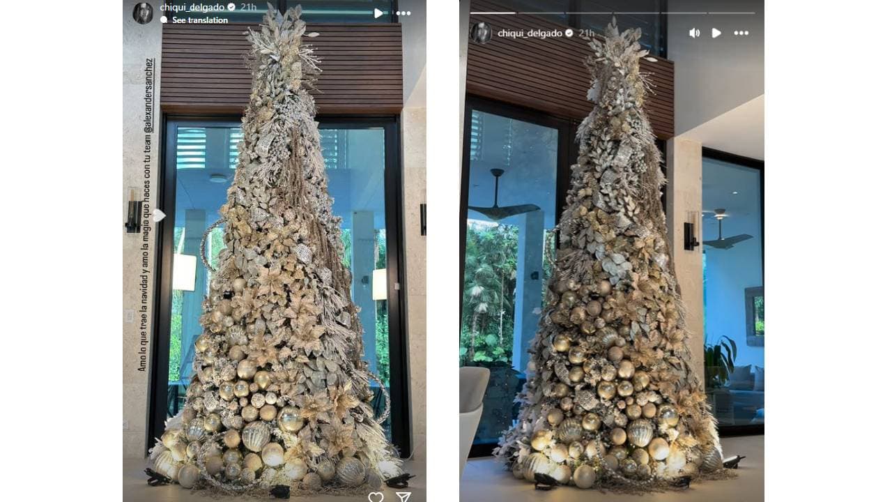 Chiquinquirá Delgado presumió su árbol de Navidad.
