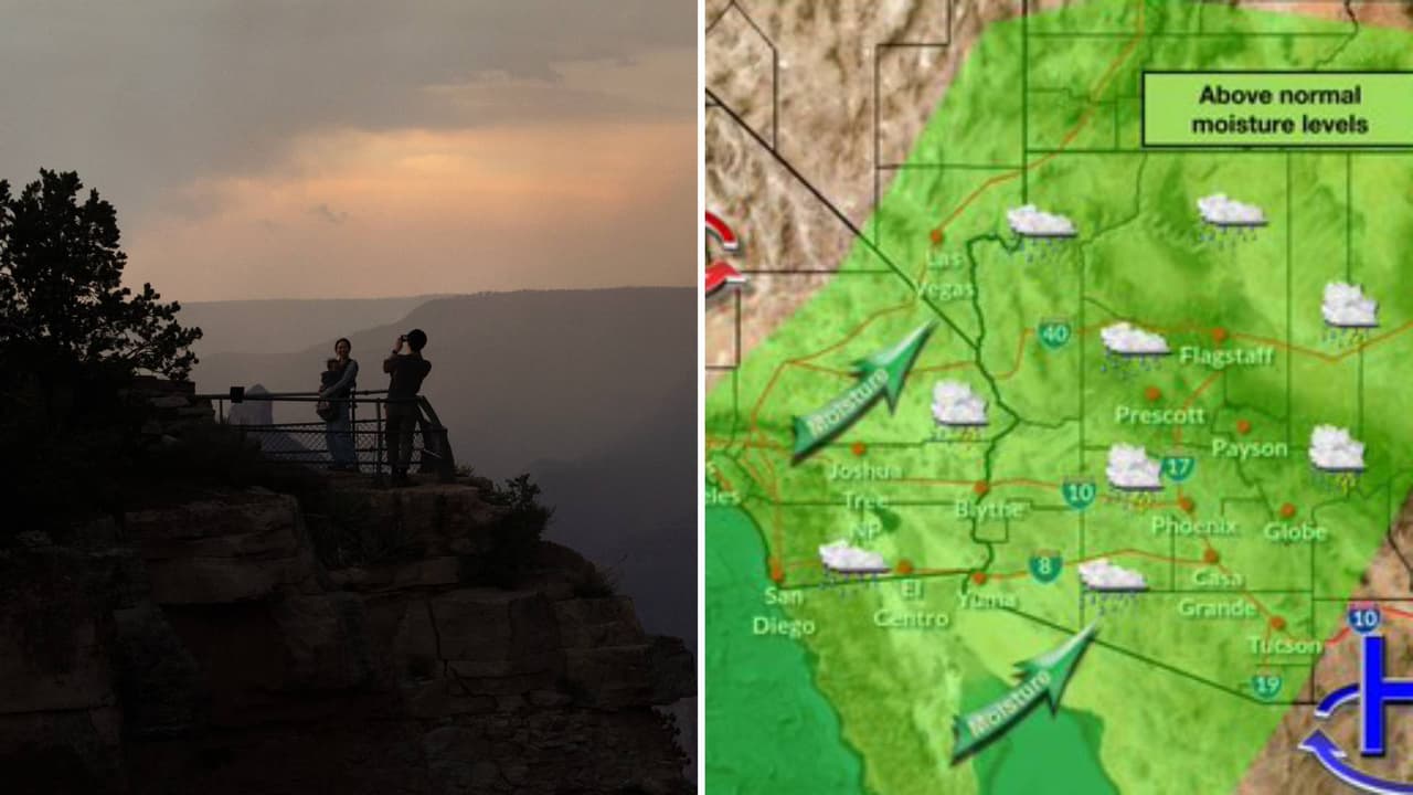 Pronóstico de varios días de lluvia para Arizona, por remanentes de Priscilla y un sistema de tormentas