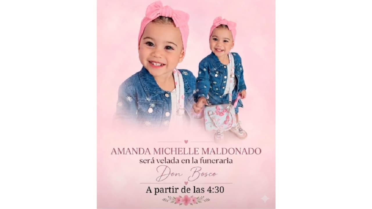 La esquela de la pequeña Amanda.