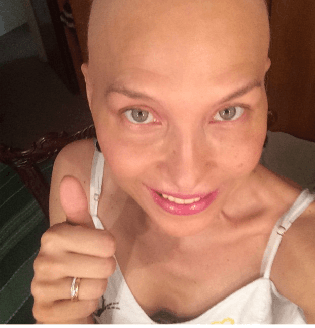 Compartir estas fotos es una forma con la que Meritano busca crear conciencia sobre el cáncer