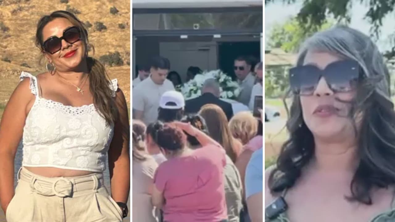 Dan último adiós a Yesennia Rocha, la mujer que fue asesinada frente a sus hijos por su exesposo