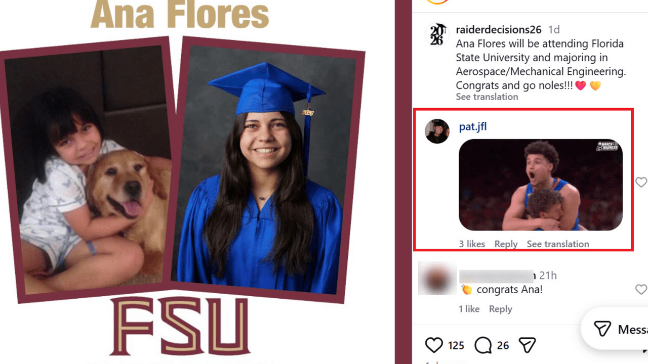 A través de esta publicación en Instagram se dio a conocer la carrera universitaria que estudiará Ana Sofía, la hija menor de Laura Flores. Su hijo mayor Patricio reaccionó con un GIF de sorpresa en los comentarios.