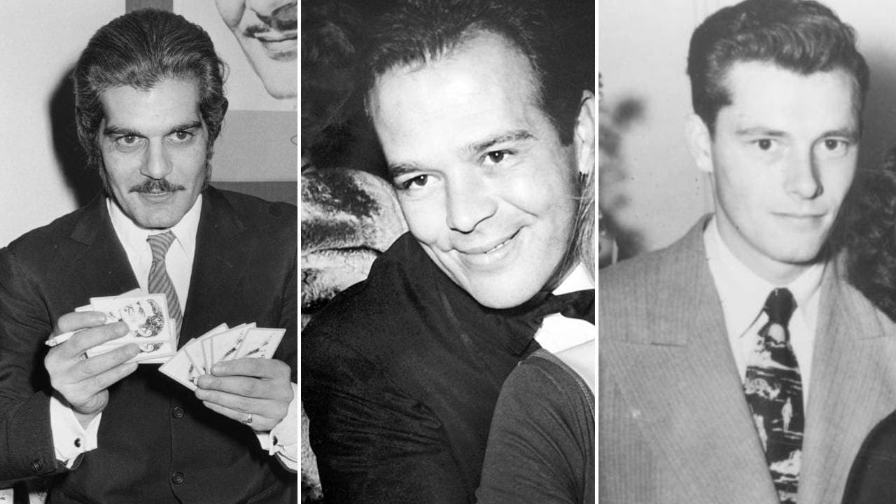 Omar Sharif, Renato Salvatori y Conrad 'Nicky' Hilton.