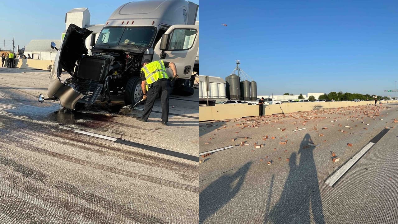 Choque múltiple en la Autopista 290 involucra a tráiler y 8 autos: hay 2 mujeres heridas